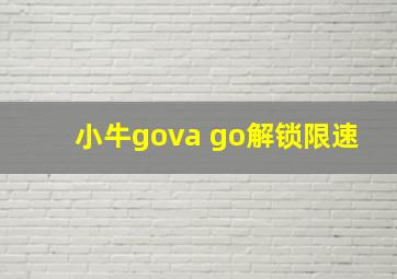 小牛gova go解锁限速